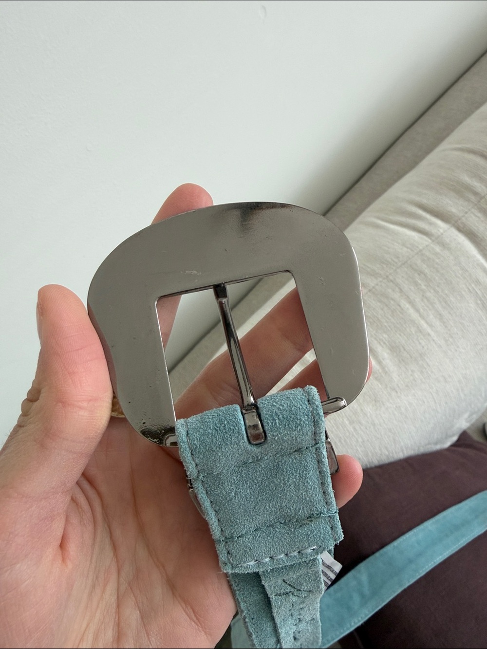 Free People Turquoise Suede Western Buckle Belt - Picture 4 of 5
